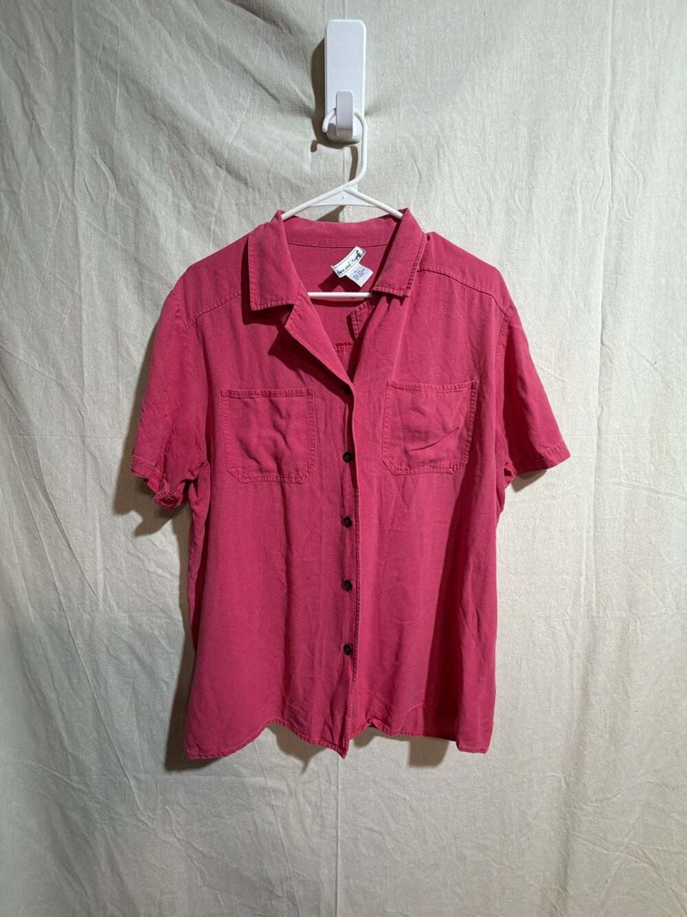 Anna and Frank Vintage 100% Silk Short Sleeve Button-Down Camp Shirt